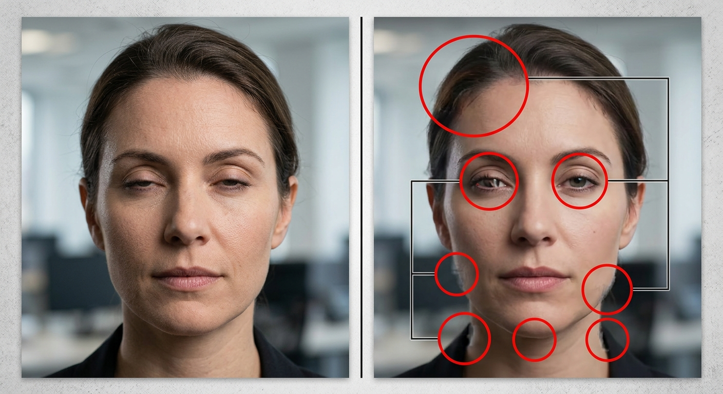 Porównanie prawdziwego nagrania z deepfake'iem - kluczowe różnice w detalu