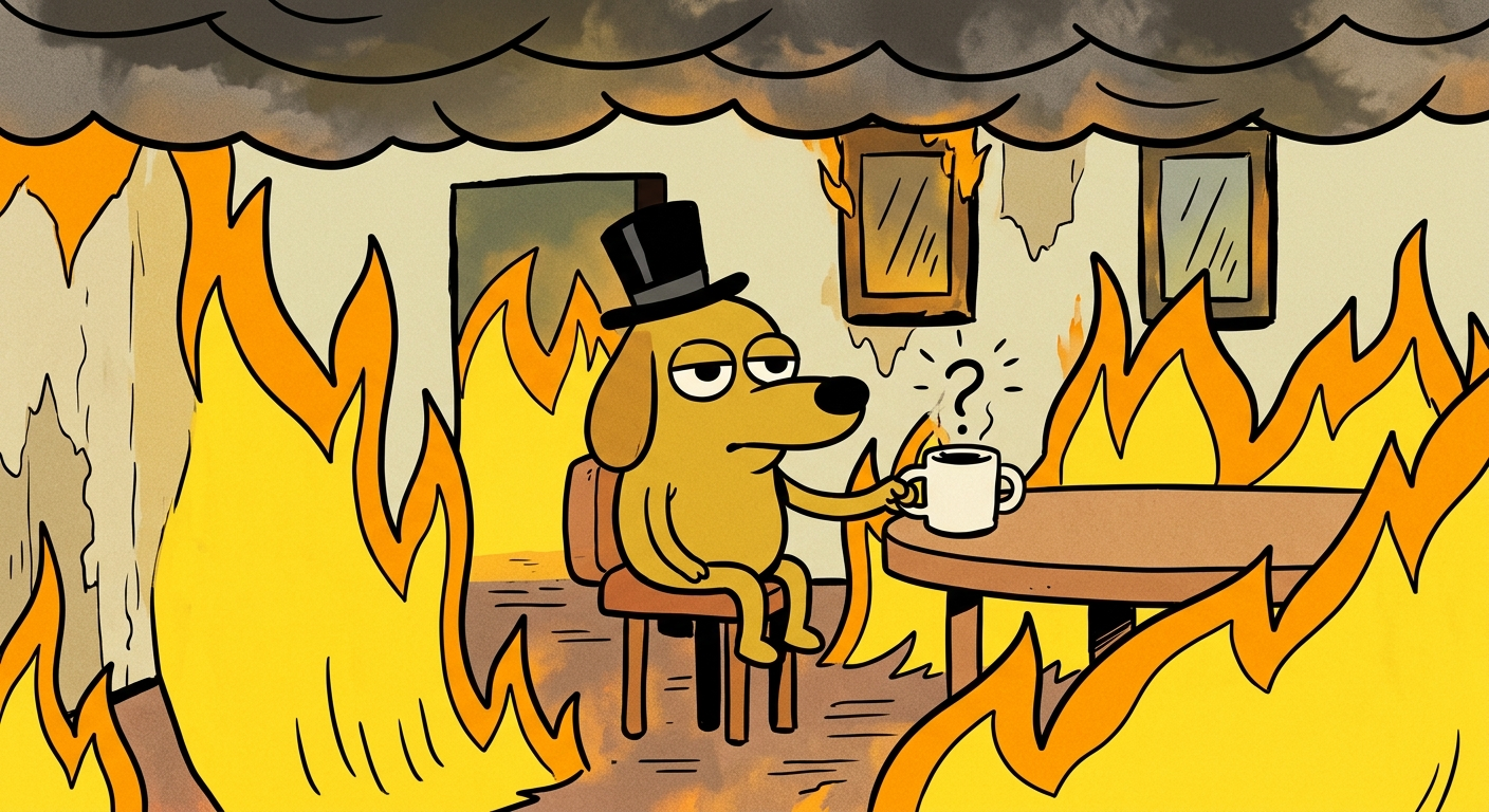 Oryginalny „This is fine” KC Greena - mem, który Artisan wziął bez zgody
